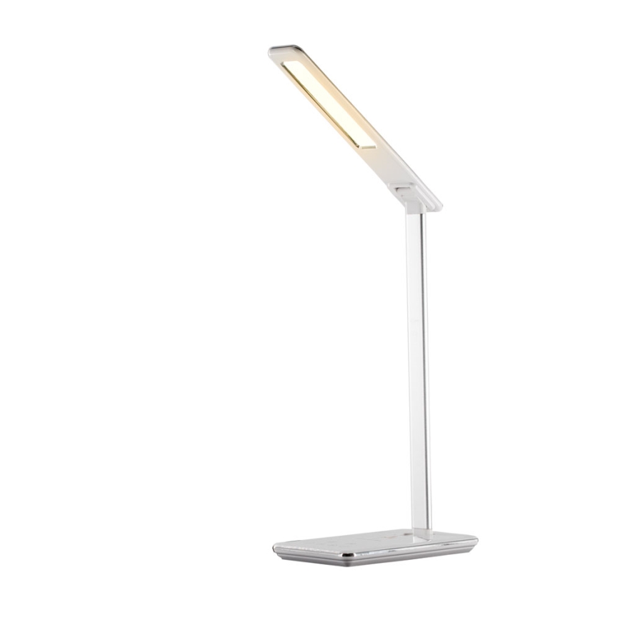 LED Himmennettävä kosketuslamppu langattomalla latauksella JOY LED/6W/230V+USB valkoinen