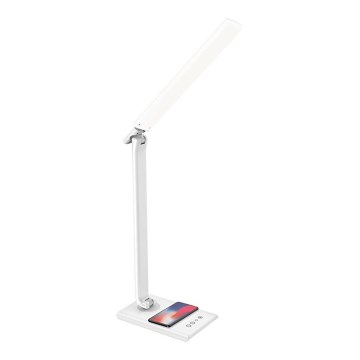 LED Himmennettävä kosketuslamppu langattomalla latauksella MEGGIE LED/8W/230V + USB