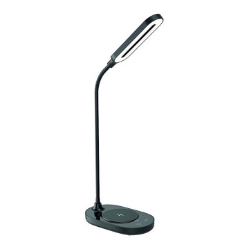 LED Himmennettävä kosketuslamppu langattomalla latauksella OCTAVIA LED/7W/230V musta