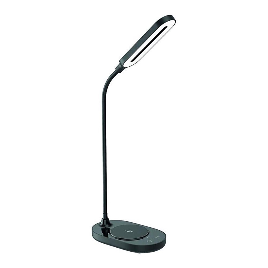 LED Himmennettävä kosketuslamppu langattomalla latauksella OCTAVIA LED/7W/230V musta