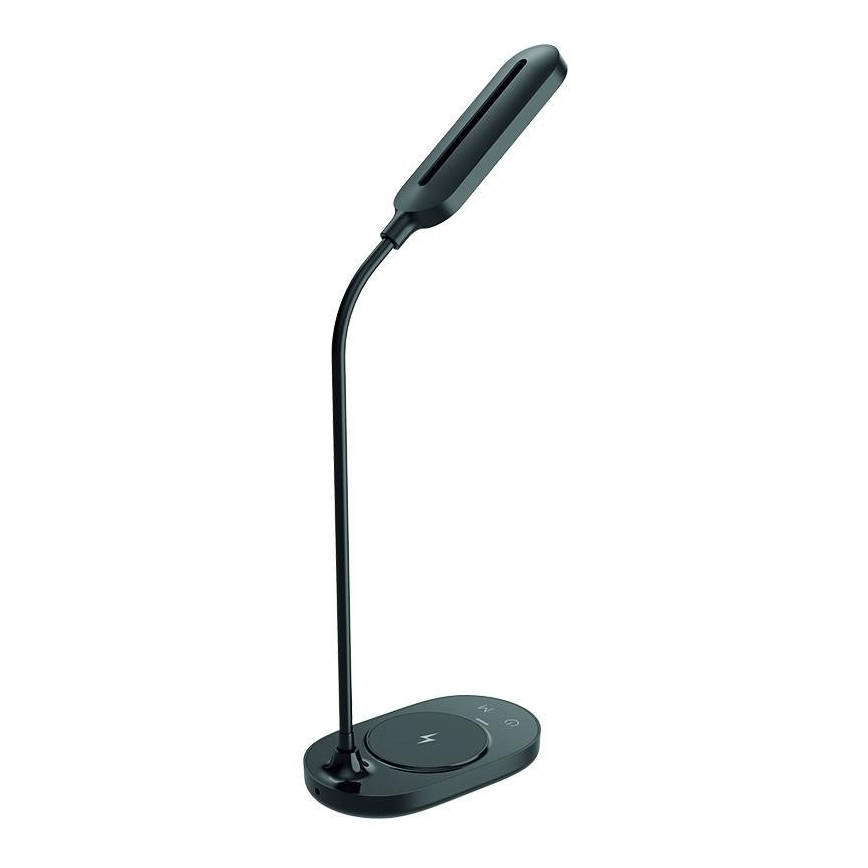 LED Himmennettävä kosketuslamppu langattomalla latauksella OCTAVIA LED/7W/230V musta