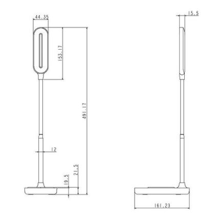 LED Himmennettävä kosketuslamppu langattomalla latauksella OCTAVIA LED/7W/230V valkoinen