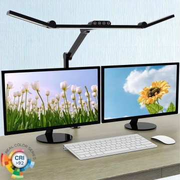 LED himmennettävä kosketusohjattu joustava pöytälamppu LED/24W/230V 3000-6500K CRI 92 musta