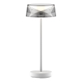 LED himmennettävä kosketusohjattu ulkokäyttöön tarkoitettu pöytävalaisin CASABLANCA LED/3,4W/5V USB 3600 mAh IP44 valkoinen