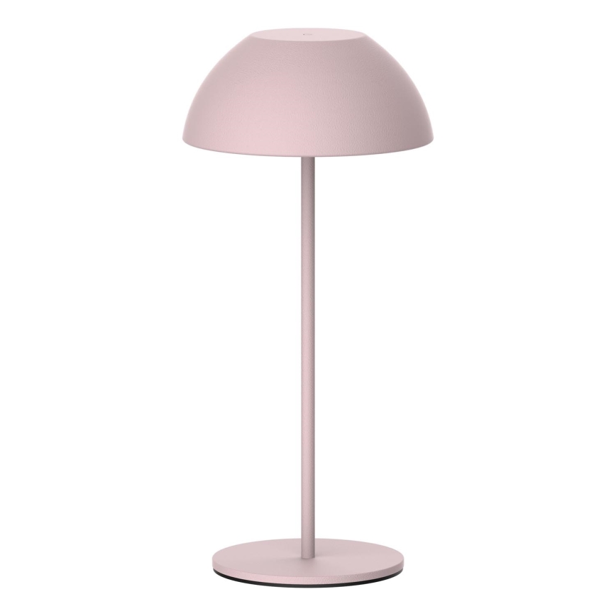 LED himmennettävä kosketusohjattu ulkokäyttöön tarkoitettu pöytävalaisin TANZANIA LED/1,8W/5V USB 1800 mAh IP44 vaaleanpunainen
