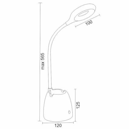 LED Himmennettävä kosketuspöytävalaisin ALEXA LED/5W/230V