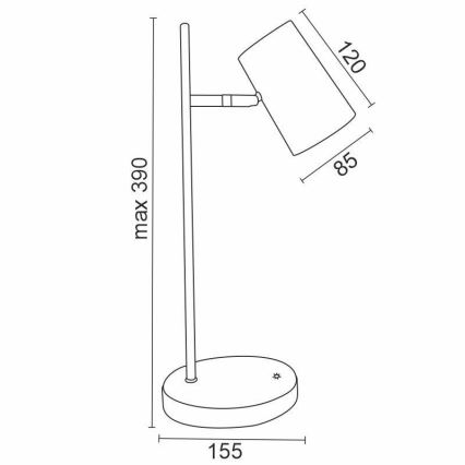 LED Himmennettävä kosketuspöytävalaisin ALICE LED/5W/230V valkoinen