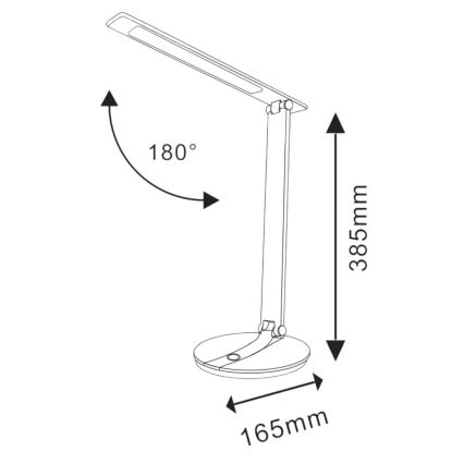 LED-himmennettävä kosketuspöytävalaisin SERRA LED / 8W / 230V musta