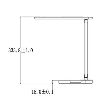 LED Himmennettävä kosketuspöytävalaisin USB-liitännällä KIARA LED/7W/230V musta