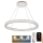 LED Himmennettävä kristalli kattokruunu johdossa LED/100W/230V 3000-6500K hopea + kauko-ohjaus