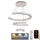 LED Himmennettävä kristalli kattokruunu johdossa LED/100W/230V 3000-6500K hopea + kauko-ohjaus