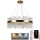 LED Himmennettävä kristalli kattokruunu johdossa LED/110W/230V 3000-6500K kulta + kauko-ohjaus