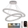 LED Himmennettävä kristalli kattokruunu johdossa LED/160W/230V 3000-6500K hopea + kauko-ohjaus
