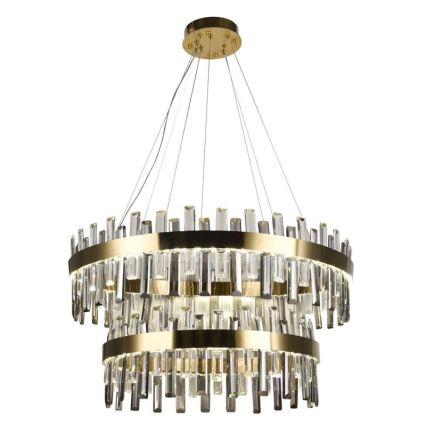 LED Himmennettävä kristalli kattokruunu johdossa LED/190W/230V 3000-6500K + kauko-ohjaus