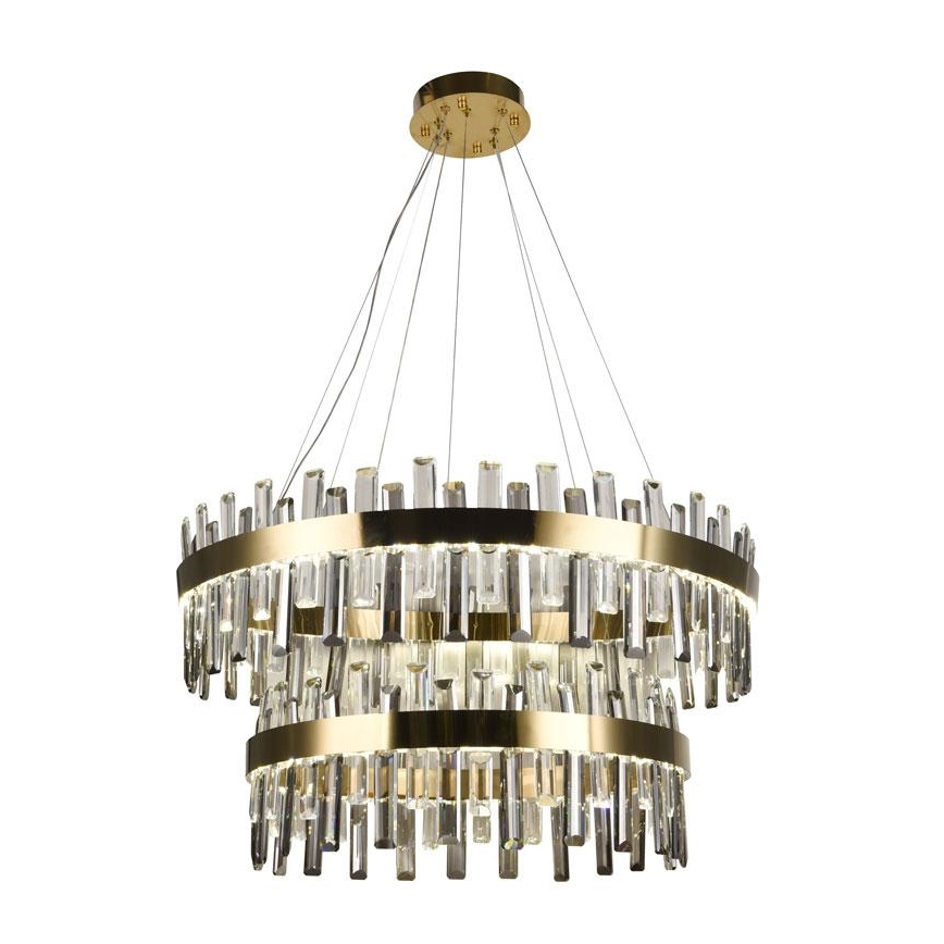 LED Himmennettävä kristalli kattokruunu johdossa LED/190W/230V 3000-6500K + kauko-ohjaus