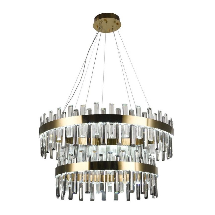 LED Himmennettävä kristalli kattokruunu johdossa LED/190W/230V 3000-6500K + kauko-ohjaus