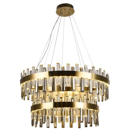 LED Himmennettävä kristalli kattokruunu johdossa LED/190W/230V 3000-6500K + kauko-ohjaus