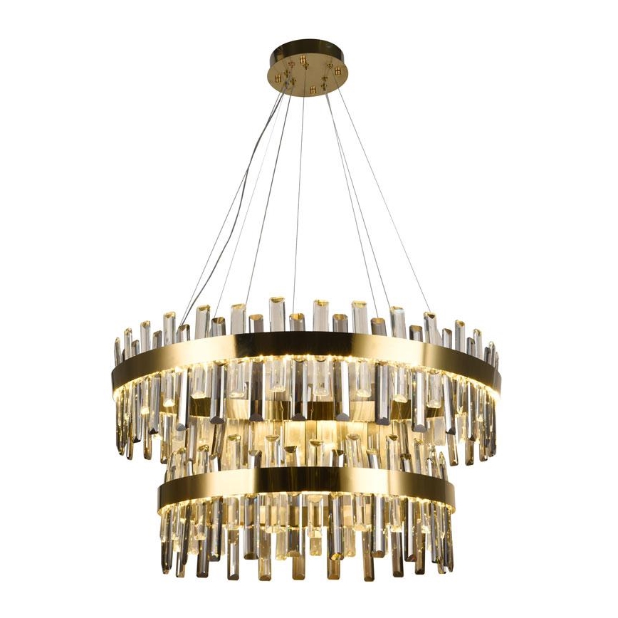 LED Himmennettävä kristalli kattokruunu johdossa LED/190W/230V 3000-6500K + kauko-ohjaus