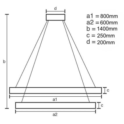 LED Himmennettävä kristalli kattokruunu johdossa LED/190W/230V 3000-6500K + kauko-ohjaus