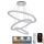 LED Himmennettävä kristalli kattokruunu johdossa LED/210W/230V 3000-6500K hopea + kauko-ohjaus