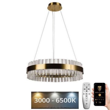 LED Himmennettävä kristalli kattokruunu johdossa LED/40W/230V 3000-6500K + kauko-ohjaus