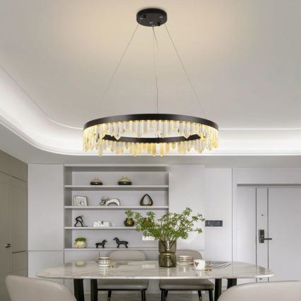 LED Himmennettävä kristalli kattokruunu johdossa LED/40W/230V 3000-6500K + kauko-ohjaus