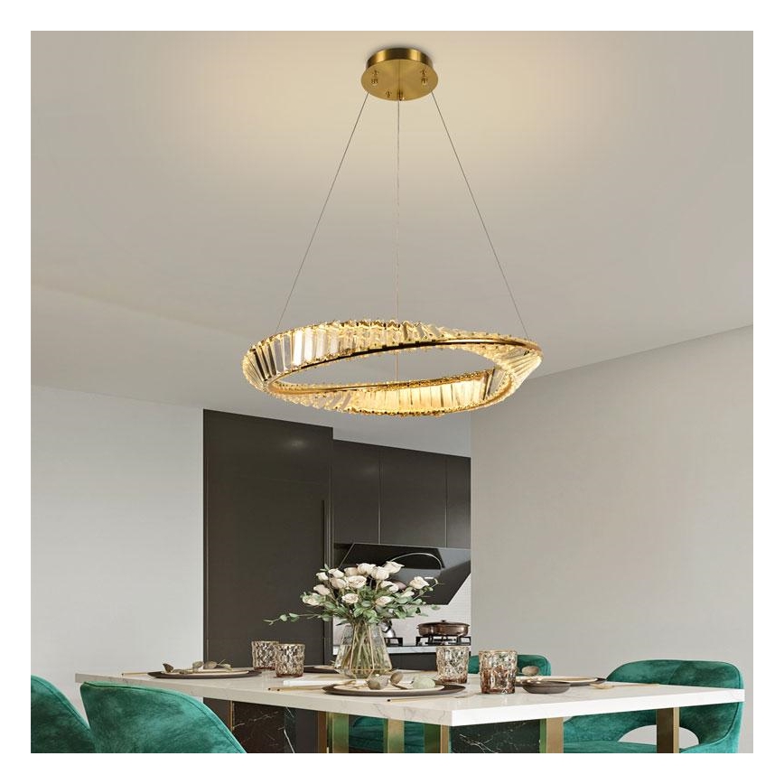 LED Himmennettävä kristalli kattokruunu johdossa LED/40W/230V 3000-6500K + kauko-ohjaus