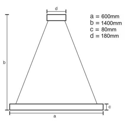 LED Himmennettävä kristalli kattokruunu johdossa LED/40W/230V 3000-6500K + kauko-ohjaus