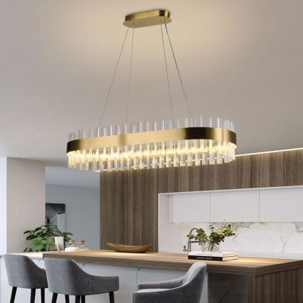 LED Himmennettävä kristalli kattokruunu johdossa LED/45W/230V 3000-6500K + kauko-ohjaus