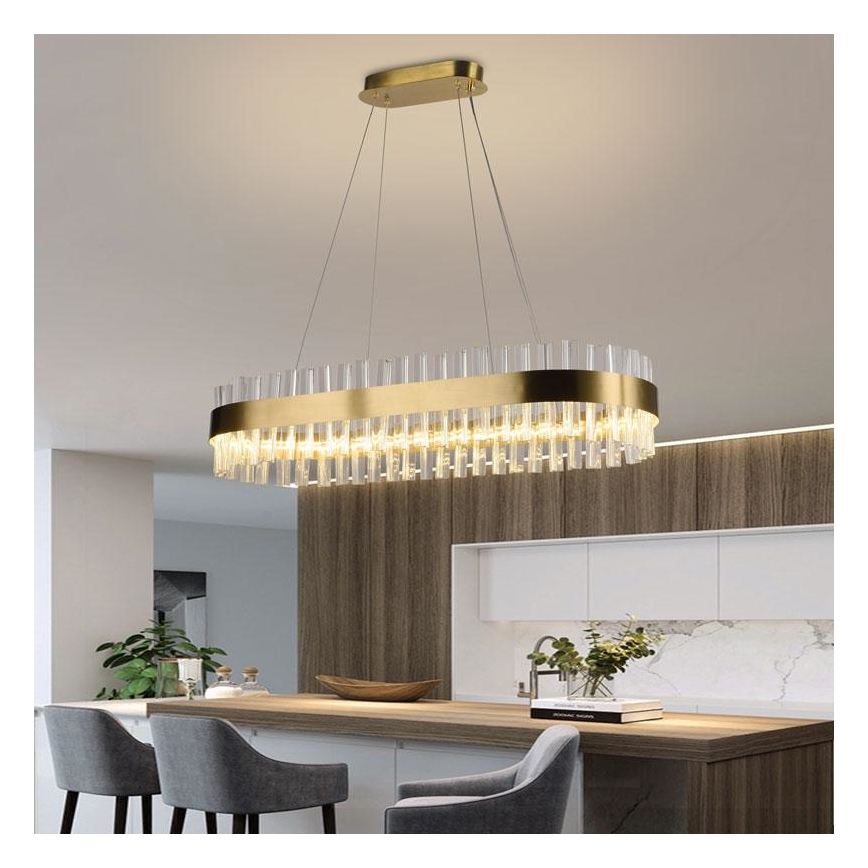 LED Himmennettävä kristalli kattokruunu johdossa LED/45W/230V 3000-6500K + kauko-ohjaus