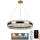 LED Himmennettävä kristalli kattokruunu johdossa LED/55W/230V 3000-6500K + kauko-ohjaus