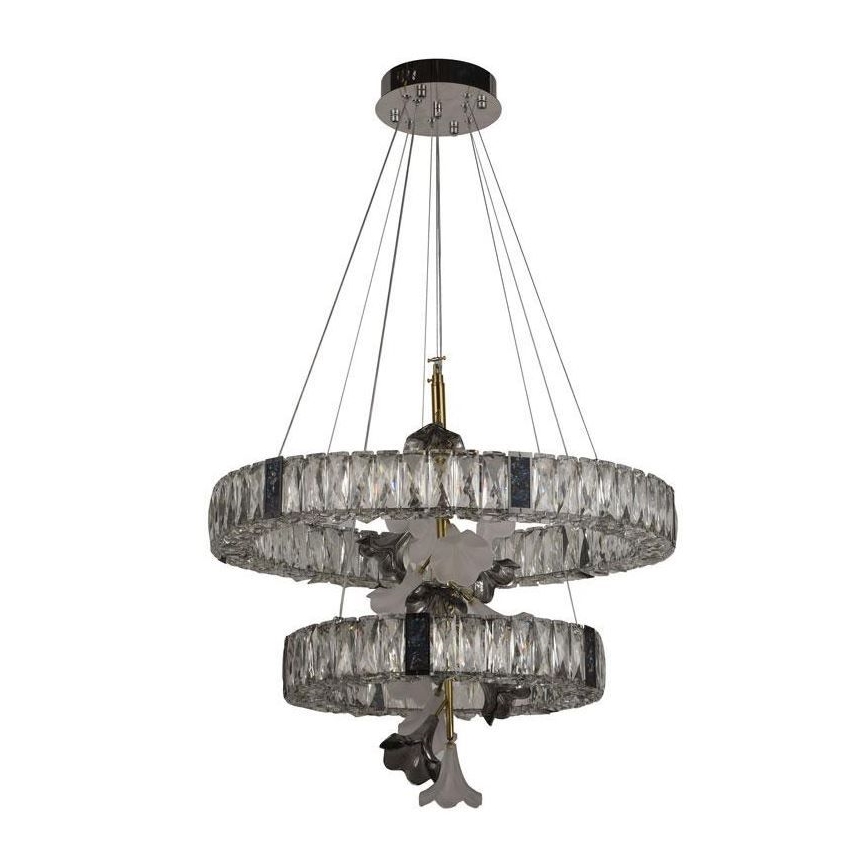 LED Himmennettävä kristalli kattokruunu johdossa LED/70W/230V 3000-6500K + kauko-ohjaus