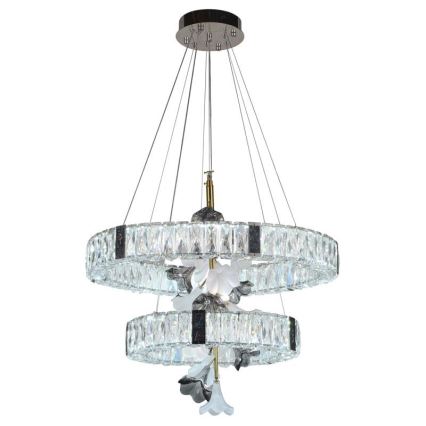 LED Himmennettävä kristalli kattokruunu johdossa LED/70W/230V 3000-6500K + kauko-ohjaus