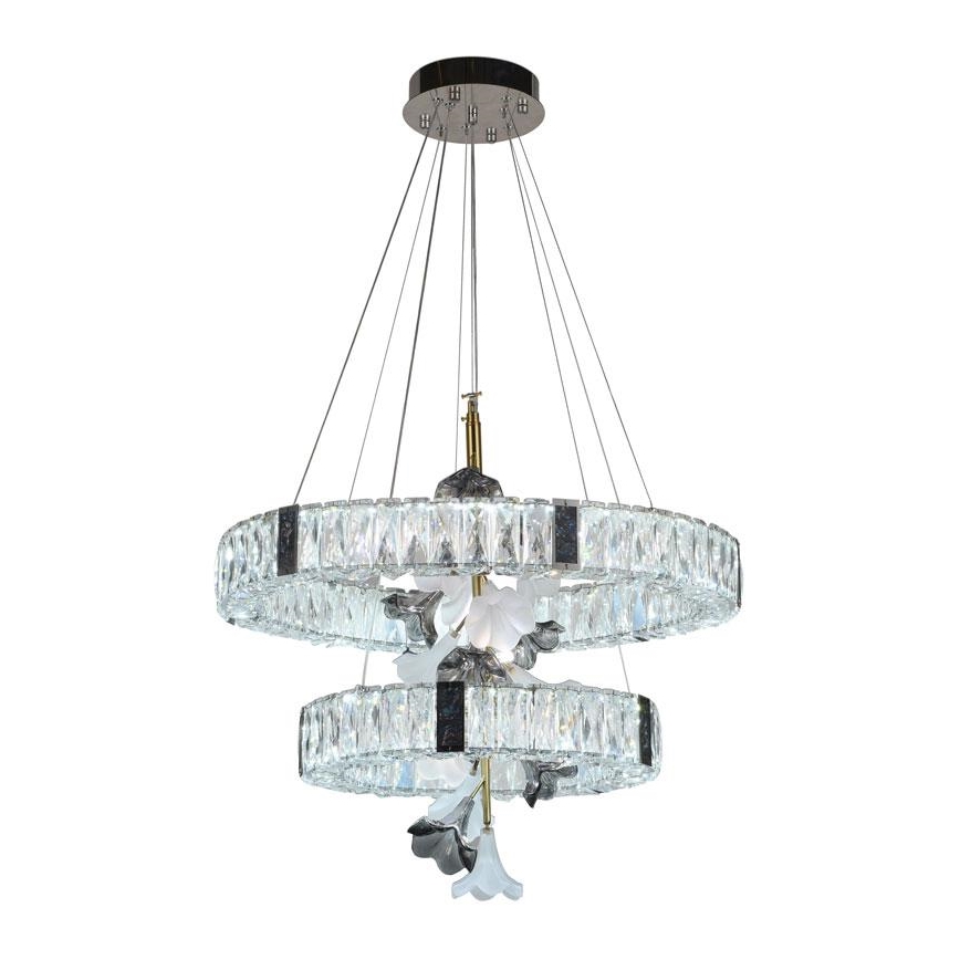 LED Himmennettävä kristalli kattokruunu johdossa LED/70W/230V 3000-6500K + kauko-ohjaus