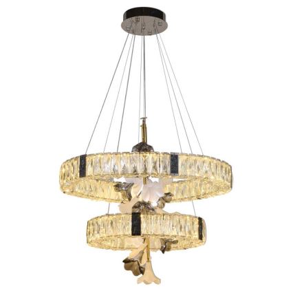 LED Himmennettävä kristalli kattokruunu johdossa LED/70W/230V 3000-6500K + kauko-ohjaus