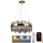 LED Himmennettävä kristalli kattokruunu johdossa LED/80W/230V 3000-6500K + kauko-ohjaus