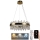 LED Himmennettävä kristalli kattokruunu johdossa LED/80W/230V 3000-6500K + kauko-ohjaus