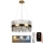LED Himmennettävä kristalli kattokruunu johdossa LED/80W/230V 3000-6500K kulta + kauko-ohjaus