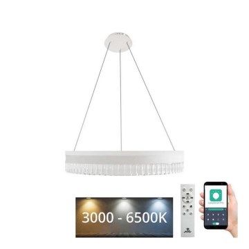 LED Himmennettävä kristalli kattokruunu johdossa LED/80W/230V 3000-6500K valkoinen + kauko-ohjaus