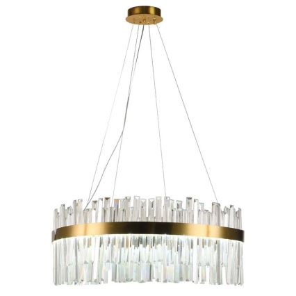 LED Himmennettävä kristalli kattokruunu johdossa LED/80W/230V 3000-6500K + kauko-ohjaus