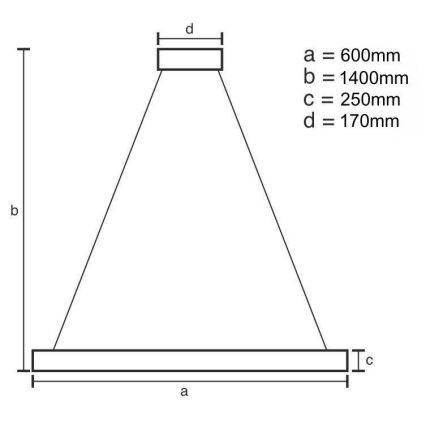 LED Himmennettävä kristalli kattokruunu johdossa LED/80W/230V 3000-6500K + kauko-ohjaus