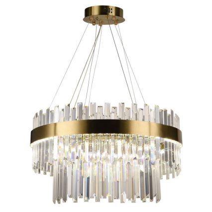LED Himmennettävä kristalli kattokruunu johdossa LED/80W/230V 3000-6500K + kauko-ohjaus