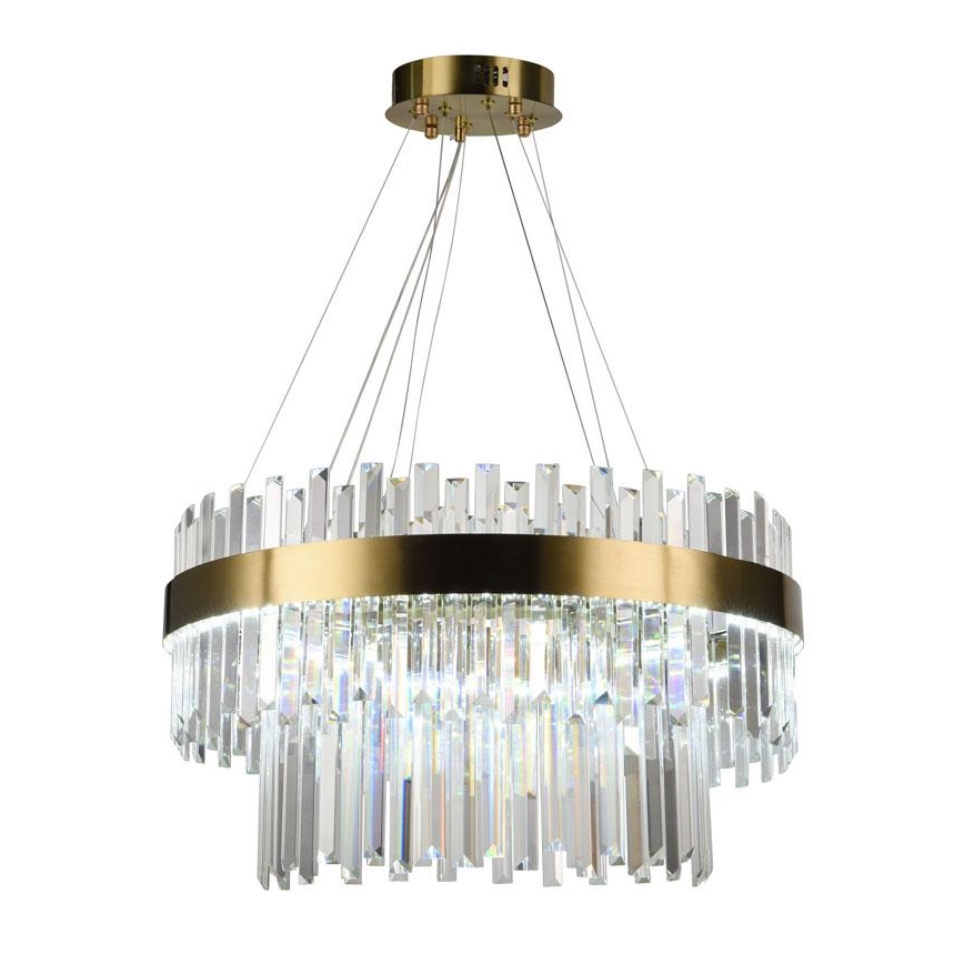 LED Himmennettävä kristalli kattokruunu johdossa LED/80W/230V 3000-6500K + kauko-ohjaus