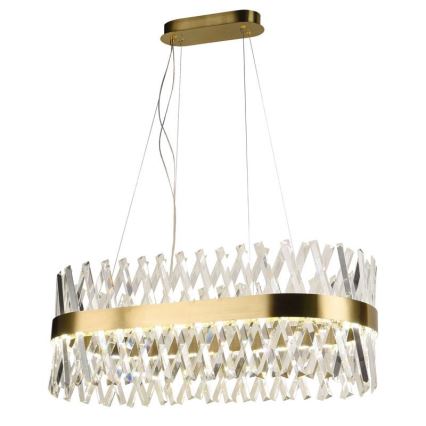 LED Himmennettävä kristalli kattokruunu johdossa LED/90W/230V 3000-6500K + kauko-ohjaus