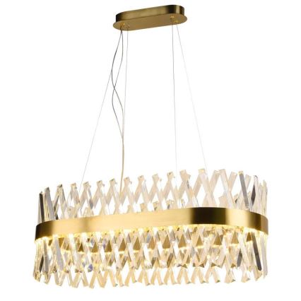 LED Himmennettävä kristalli kattokruunu johdossa LED/90W/230V 3000-6500K + kauko-ohjaus