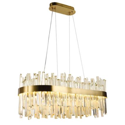 LED Himmennettävä kristalli kattokruunu johdossa LED/90W/230V 3000-6500K + kauko-ohjaus
