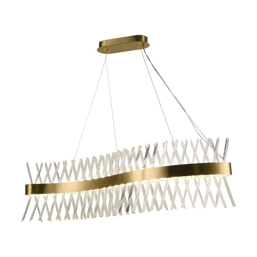 LED Himmennettävä kristalli kattokruunu johdossa LED/95W/230V 3000-6500K + kauko-ohjaus