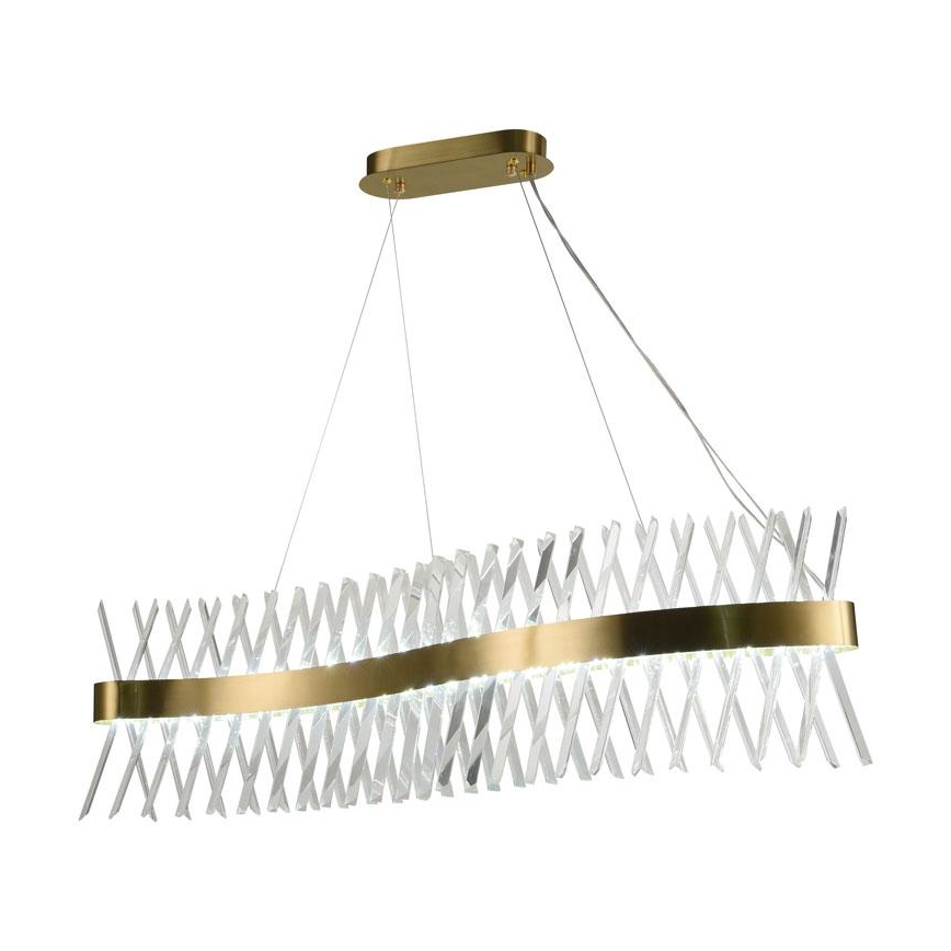 LED Himmennettävä kristalli kattokruunu johdossa LED/95W/230V 3000-6500K + kauko-ohjaus