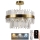 LED Himmennettävä kristalli kattokruunu on a pole LED/80W/230V 3000-6500K kulta + kauko-ohjaus