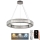LED Himmennettävä kristallikruunu narussa LED/50W/230V 3000-6500K kiiltävä kromi + kauko-ohjaus